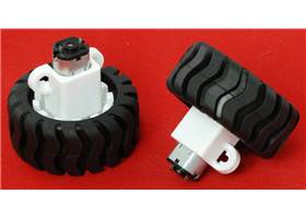 Micro metal gearmotor with Pololu wheel 42x19mm and extended bracket
