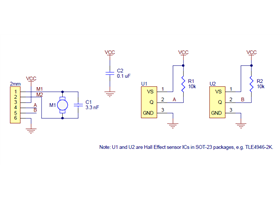 Magnetic Encoder Kit for Micro Metal Gearmotors schematic diagram