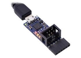 Pololu USB AVR Programmer v2, connected to a USB cable (not included)
