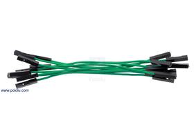 Premium jumper wire 10-pack F-F 3" green