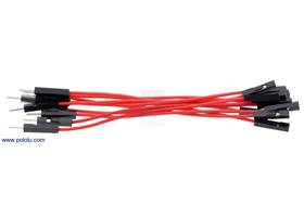 Premium jumper wire 10-pack M-F 3" red