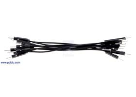 Premium jumper wire 10-pack M-M 3" black