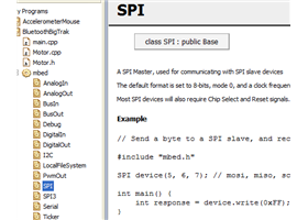 The mbed Library provides an easy-to-use API