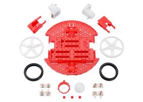 Contents of the Romi Chassis Kit &#8211; Red.