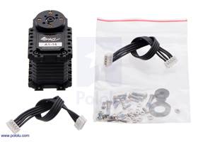 XYZrobot Smart Servo A1-16 with included cables and hardware.