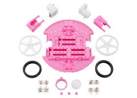 Contents of the Romi Chassis Kit &#8211; Pink.