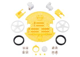 Contents of the Romi Chassis Kit &#8211; Yellow.