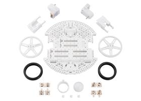 Contents of the Romi Chassis Kit &#8211; White.
