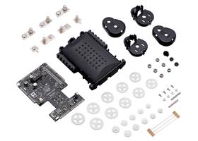 Balboa 32U4 Balancing Robot Kit components (wheels and motors are not included).