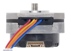 Side view of the SS2421-50XE100 42×24.5mm Sanyo pancake stepper motor.