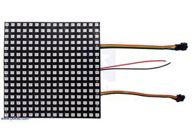 Addressable RGB 16&#215;16-LED Flexible Panel, 5V, 10mm Grid (APA102C or SK9822), top view.