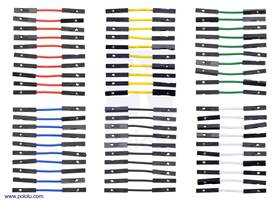 Premium Jumper Wire 60-Piece 6-Color Assortment F-F 1&quot;.