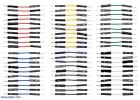 Premium Jumper Wire 60-Piece 6-Color Assortment M-M 1&quot;.
