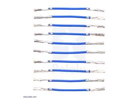 Wires with Pre-crimped Terminals 10-Pack F-F 1&quot; Blue.