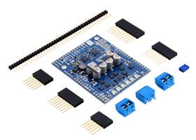 Pololu Dual G2 High-Power Motor Driver 18v18 Shield for Arduino with included hardware.