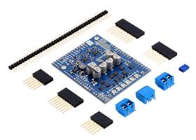 Pololu Dual G2 High-Power Motor Driver 24v14 Shield for Arduino with included hardware.