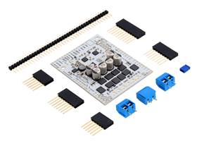 Pololu Dual G2 High-Power Motor Driver 18v22 Shield for Arduino with included hardware.