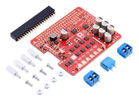 Pololu Dual G2 High-Power Motor Driver 24v14 for Raspberry Pi (kit version) with included hardware.