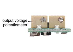 A multi-turn potentiometer can be used to adjust the output voltage of the S9V11MAx voltage regulators.