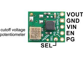 5V Step-Up/Step-Down Voltage Regulator w/ Adjustable Low-Voltage Cutoff S9V11F5S6CMA labeled pinout.