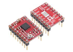 MP6500 Stepper Motor Driver Carriers, Potentiometer Current Control with included header pins soldered.