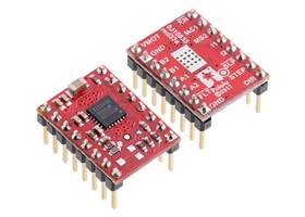 MP6500 Stepper Motor Driver Carriers, Digital Current Control with included header pins soldered.