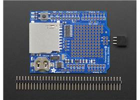 Adafruit Data Logging Shield for Arduino with included components.