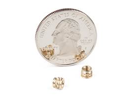 Brass Heat-Set Inserts - #4-40 x 0.135" (50pcs)