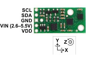 Pololu AltIMU-10 v4 gyro, accelerometer, compass, and altimeter pinout