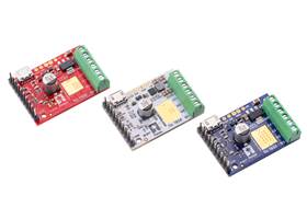 Tic T500, T834, and T825 USB Multi-Interface Stepper Motor Controllers.