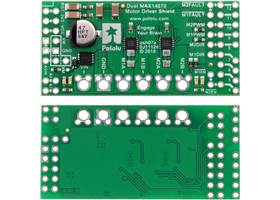 Dual MAX14870 Motor Driver Shield for Arduino, top and bottom sides.