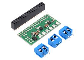 Dual MAX14870 Motor Driver for Raspberry Pi (kit version) with included hardware.
