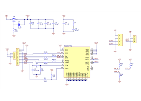 Schematic diagram of the TB9051FTG Single Brushed DC Motor Driver Carrier.