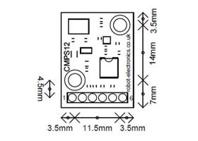 Cmps12 Compass Sensor Module Devantech CMPS12 - Tilt Compensated Compass Module