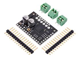 TB67S2x9FTG Stepper Motor Driver Carrier with included headers and terminal blocks.