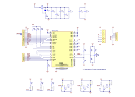 Schematic diagram of the TB67S249FTG/TB67S279FTG Stepper Motor Driver Carrier.