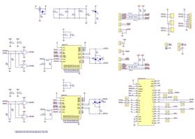 Schematic diagram of the Dual TB9051FTG Motor Driver Shield for Arduino.