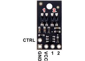QTR-HD-02RC Reflectance Sensor Array: 2-Channel, 4mm Pitch, RC Output