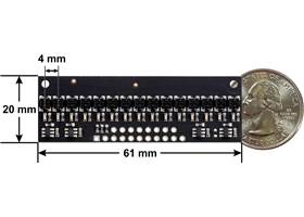 QTRX-HD-15RC Reflectance Sensor Array dimensions.