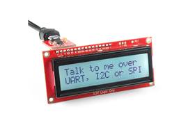 SparkFun 16x2 SerLCD - Black on RGB 3.3V