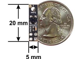 QTRX/QTRXL-HD-01RC Reflectance Sensor dimensions.