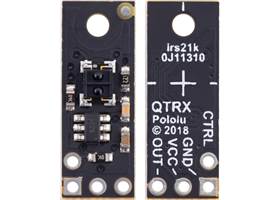 QTRX/QTRXL-MD-01RC Reflectance Sensor, front and back views.