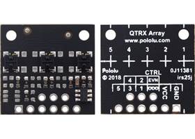 QTRX-MD-03A Reflectance Sensor Array, front and back views.