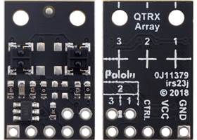 QTRX-MD-02A Reflectance Sensor Array, front and back views.