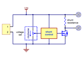 Simplified schematic diagram of the Shunt Regulators.