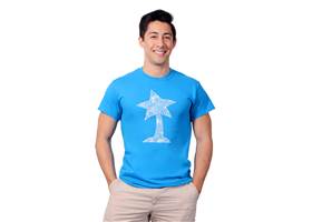 Sapphire blue Pololu circuit logo T-shirt. (1)