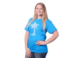 Sapphire blue Pololu circuit logo T-shirt. (1)