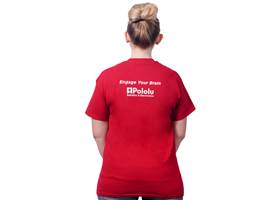 Cardinal red Pololu circuit logo T-shirt. (2) (2)