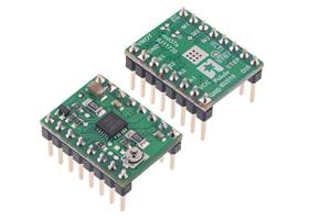 STSPIN820 Stepper Motor Driver Carriers with included header pins soldered.