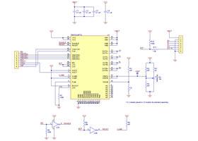 Schematic diagram of the TB67S249FTG/TB67S279FTG Stepper Motor Driver Compact Carrier.
